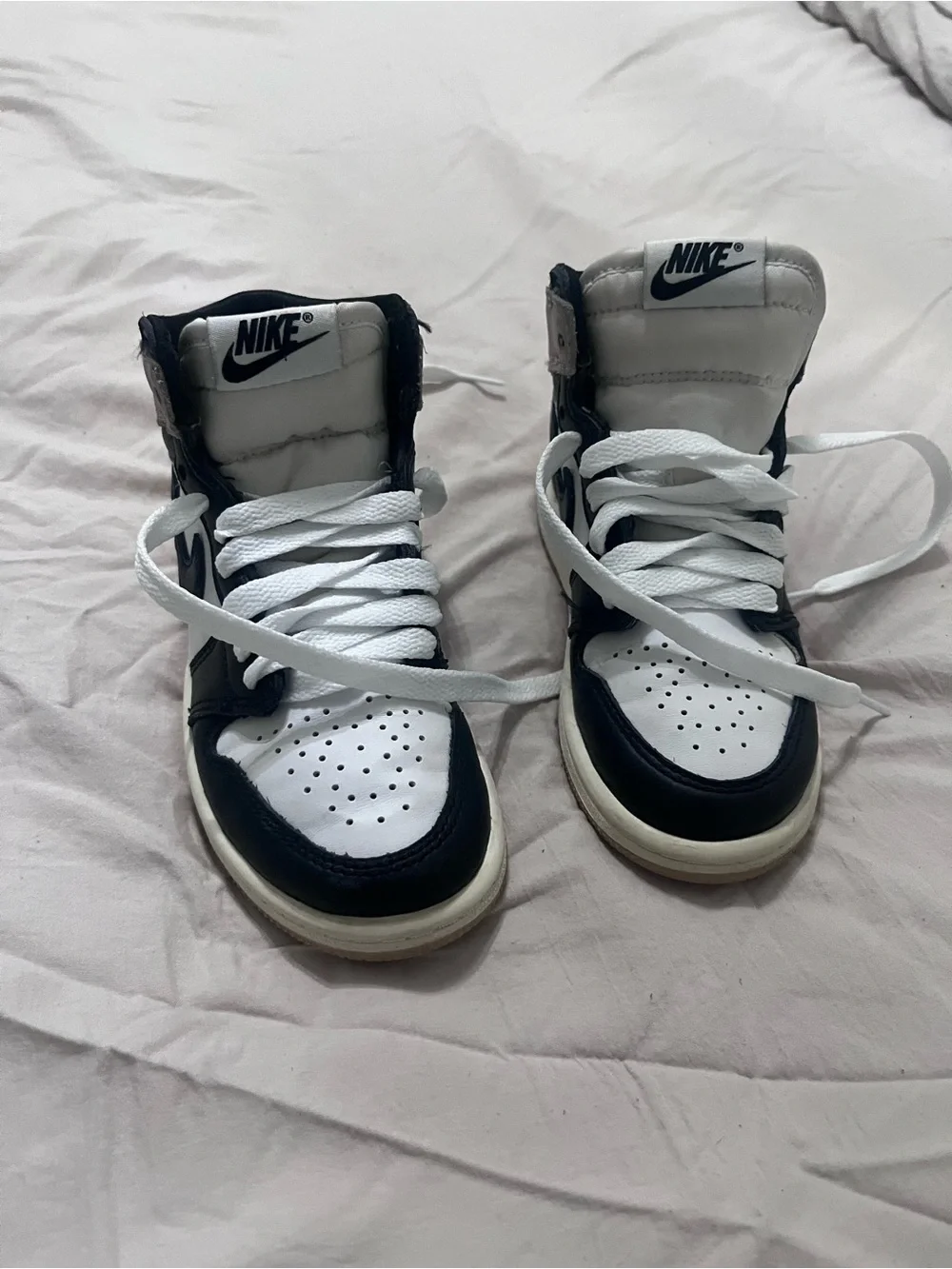 Nike High-Top Sneakers in Black, White & Taupe